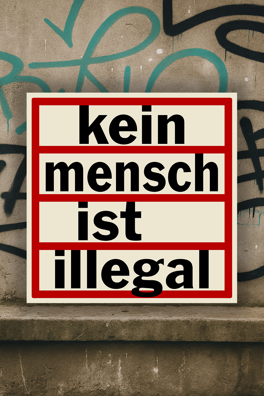 Aufkleber "Kein Mensch ist illegal"