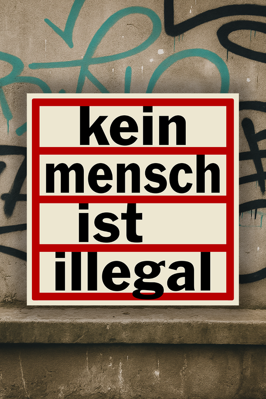 Aufkleber "Kein Mensch ist illegal"