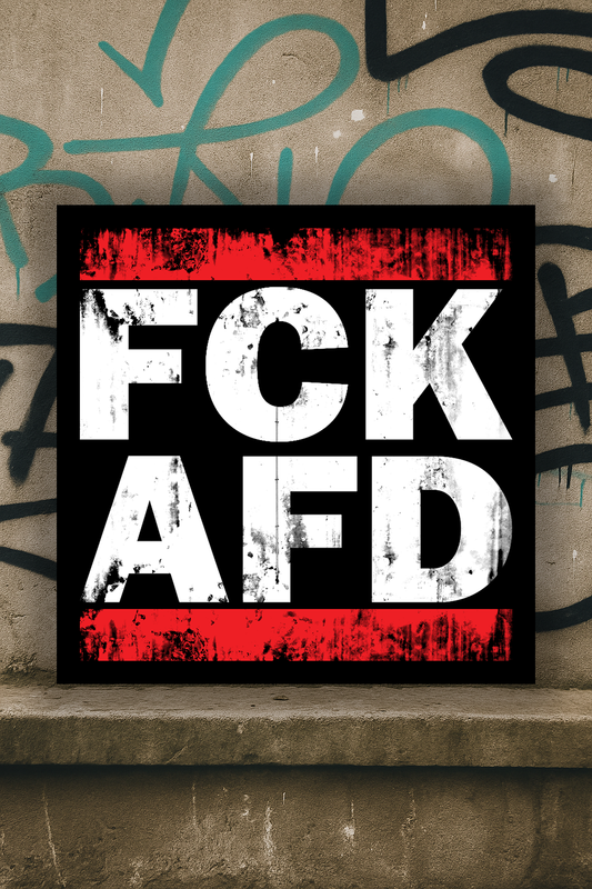 Aufkleber "FCK AFD" Grunge