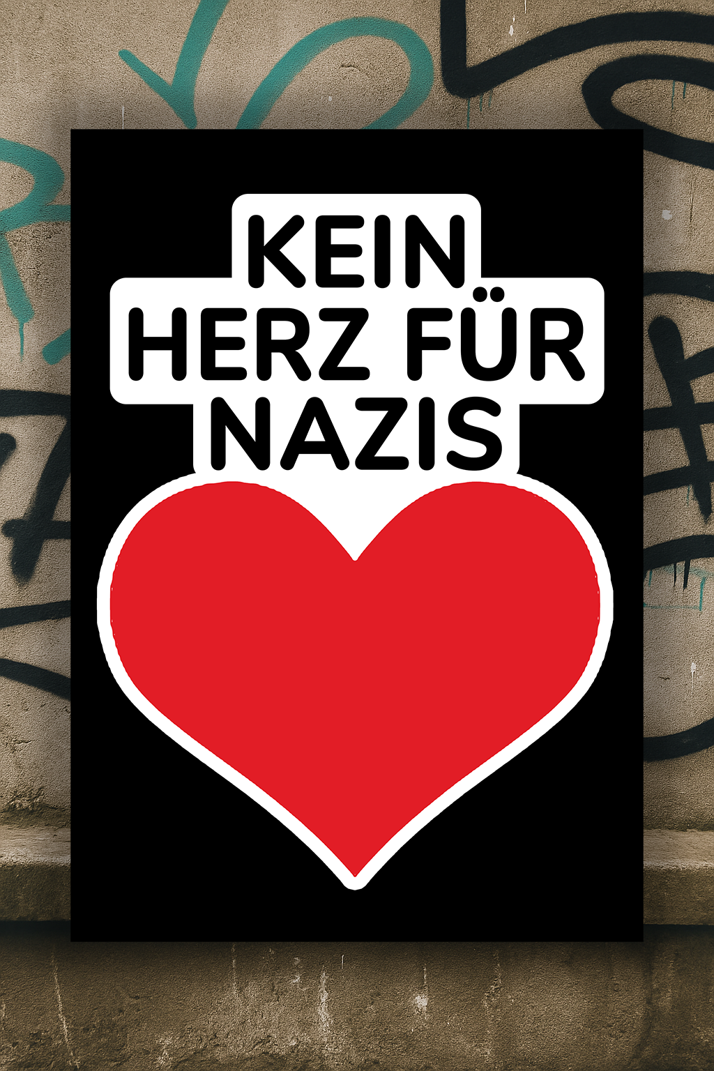 Aufkleber "Kein Herz für Nazis"